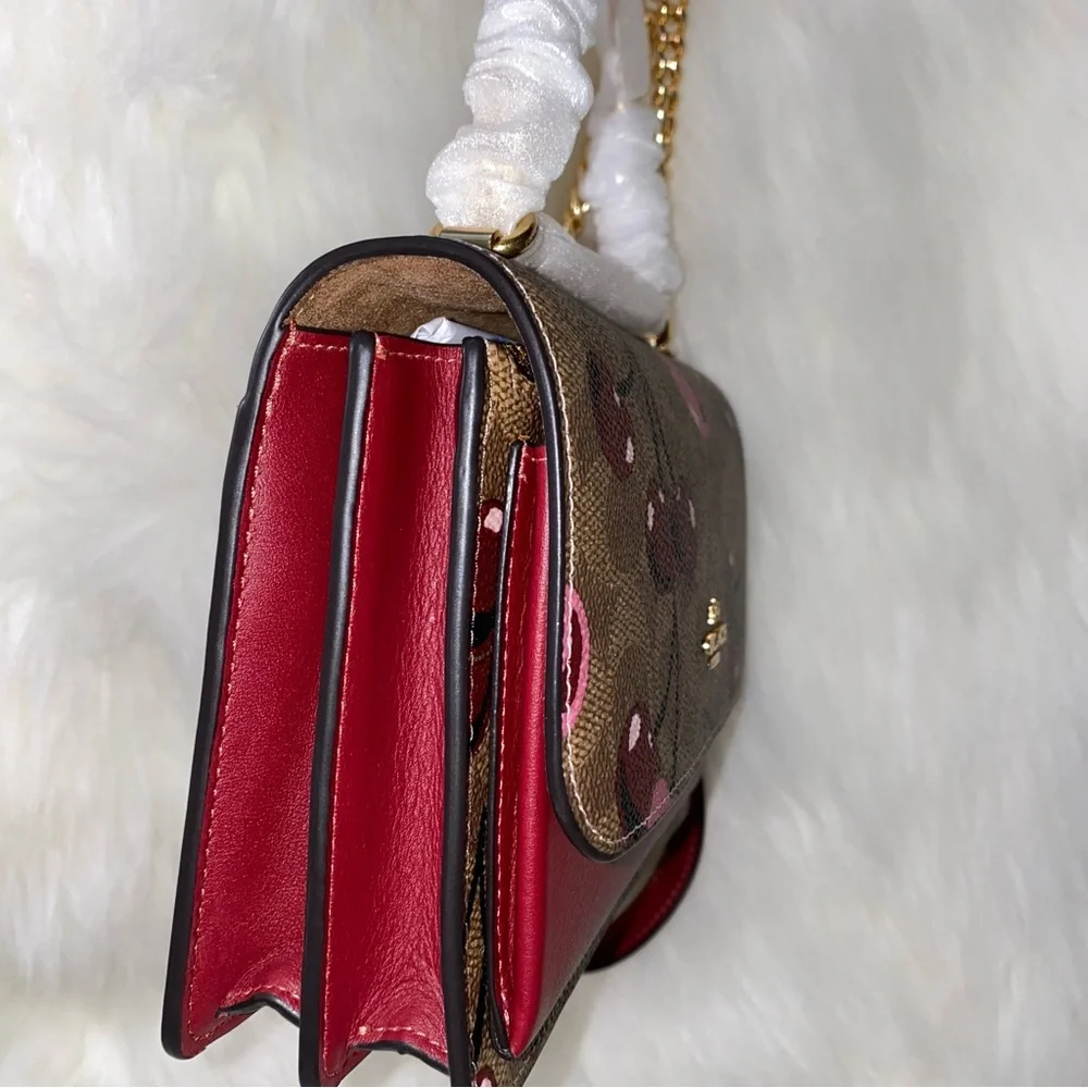 Coach Cherry 🍒 print signature Klare mini purse New - Picture 5 of 15